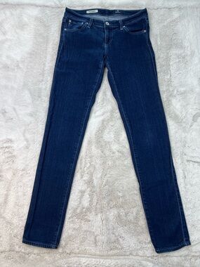 AG Adriano Goldschmied The Legging Super Skinny Jeans Size 27R Stretch Dark Blue